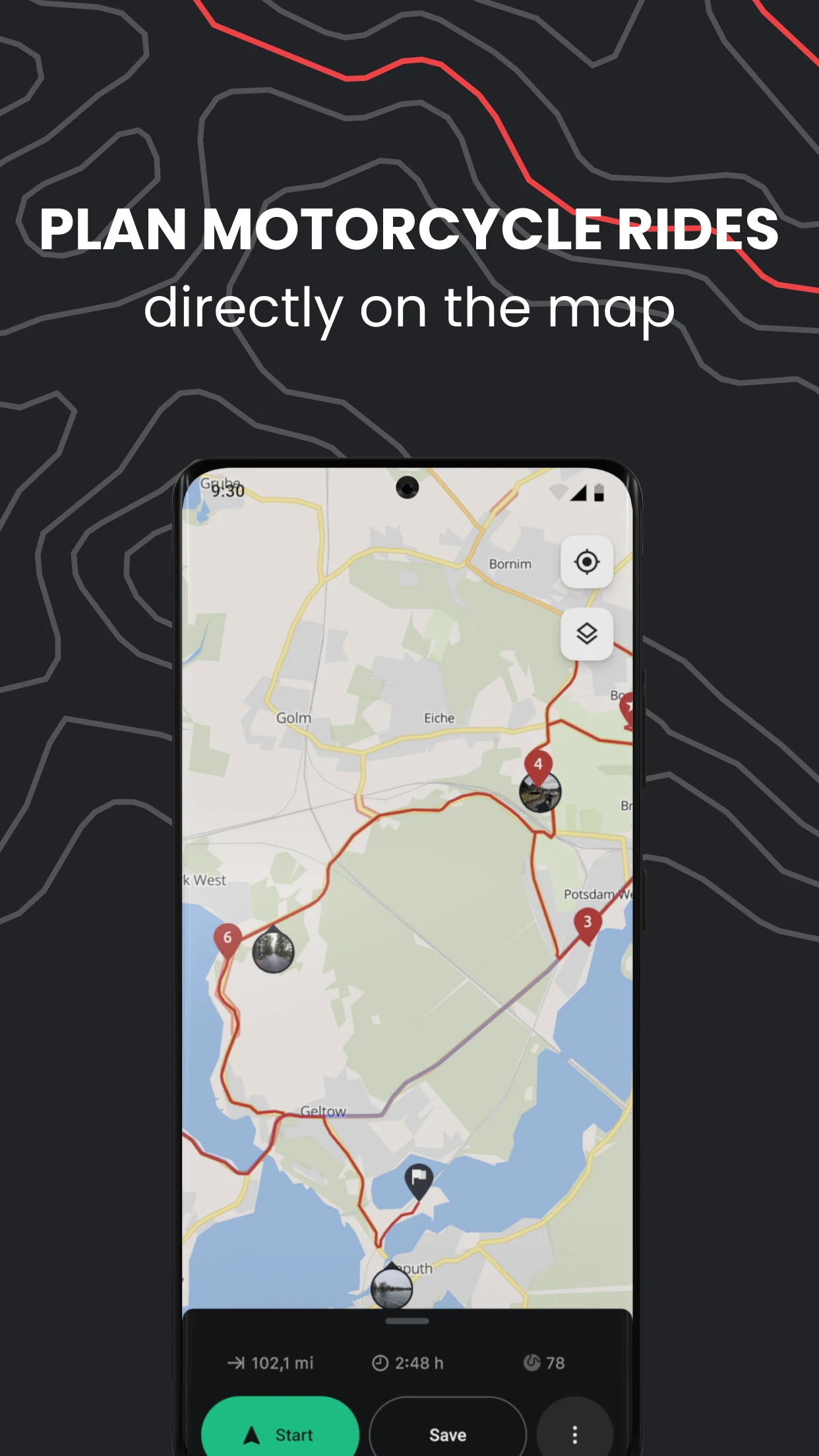 calimoto Motorcycle Navigation screenshot